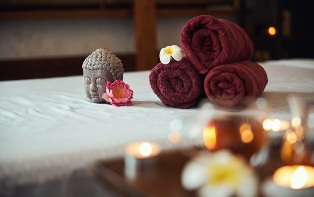 Decorated beautiful room for traditional thai massage